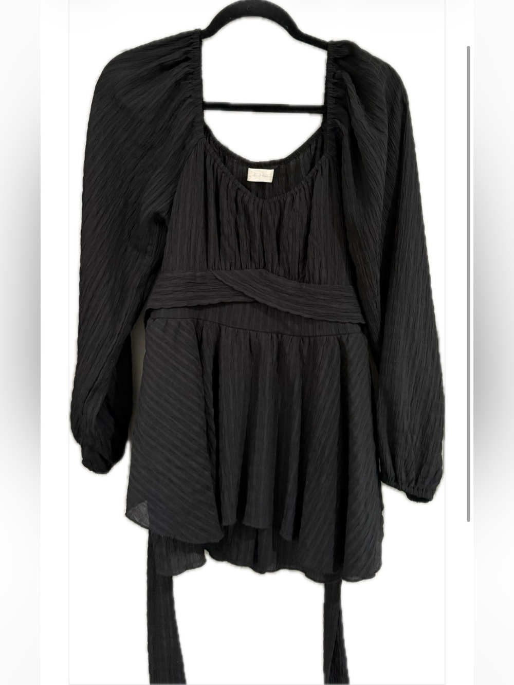 Altar’d State Black Long-Sleeve Romper